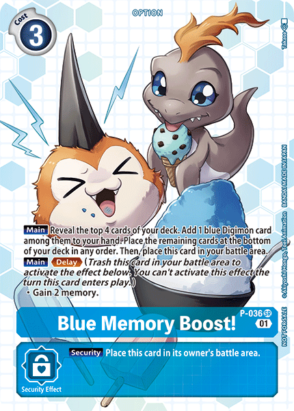 Blue Memory Boost! [P-036] (Box Promotion Pack - Next Adventure) [Promotional Cards] | Event Horizon Hobbies CA