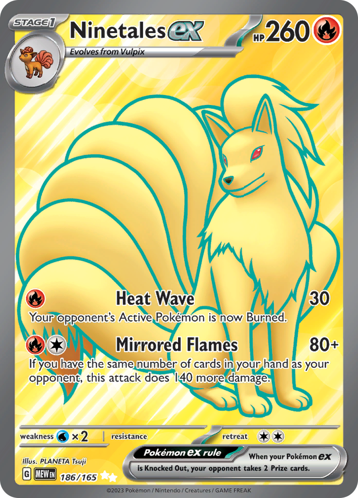 Ninetales ex (186/165) [Scarlet & Violet: 151] | Event Horizon Hobbies CA