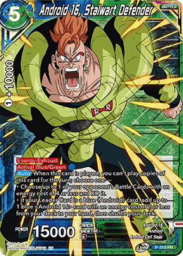 Android 16, Stalwart Defender (Winner Stamped) (P-310_PR) [Tournament Promotion Cards] | Event Horizon Hobbies CA