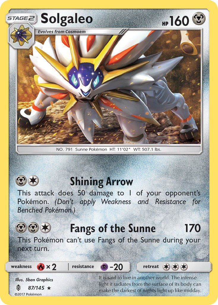 Solgaleo (87/145) (Theme Deck Exclusive) [Sun & Moon: Guardians Rising] | Event Horizon Hobbies CA