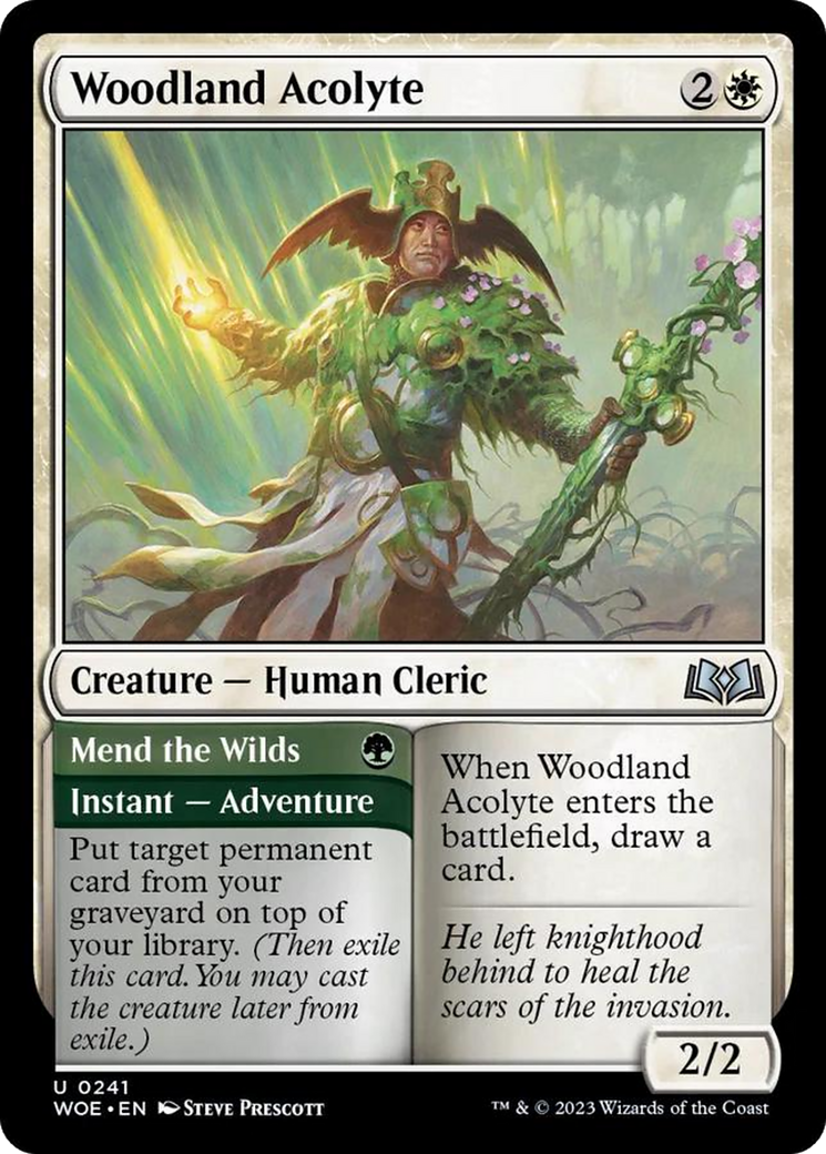 Woodland Acolyte // Mend the Wilds [Wilds of Eldraine] | Event Horizon Hobbies CA