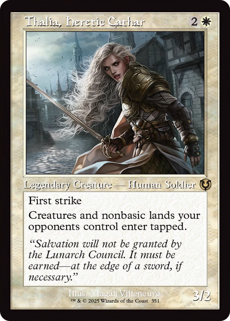 Thalia, Heretic Cathar (Retro Frame) [Innistrad Remastered] | Event Horizon Hobbies CA