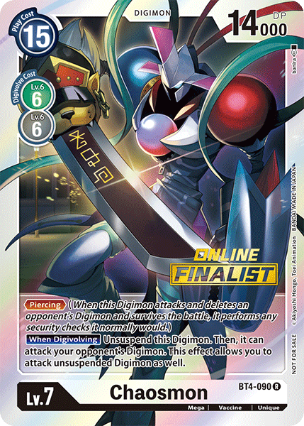 Chaosmon [BT4-090] (Online Finalist) [Great Legend Promos] | Event Horizon Hobbies CA