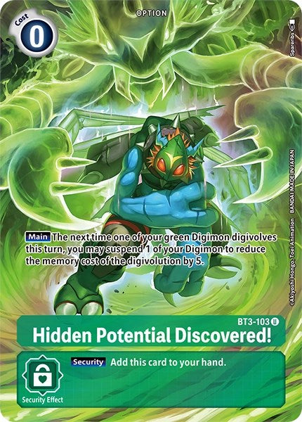 Hidden Potential Discovered! [BT3-103] (Alternate Art) [Dimensional Phase] | Event Horizon Hobbies CA