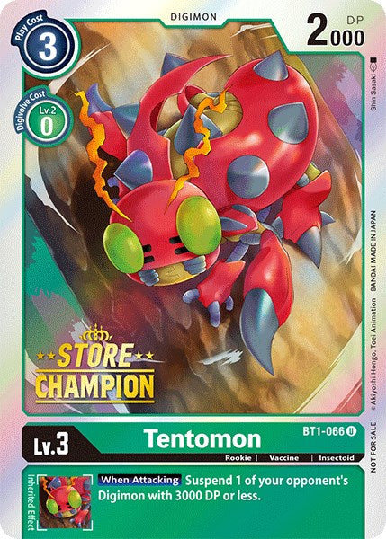 Tentomon [BT1-066] (Store Champion) [Release Special Booster Promos] | Event Horizon Hobbies CA