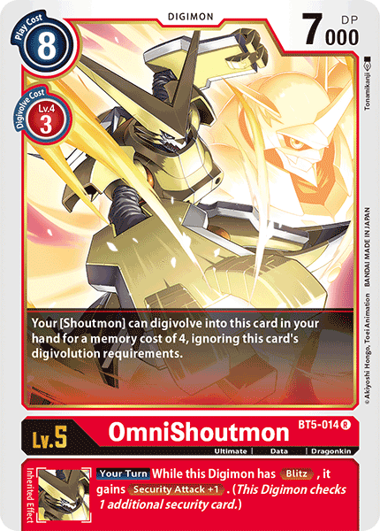 OmniShoutmon [BT5-014] [Battle of Omni] | Event Horizon Hobbies CA