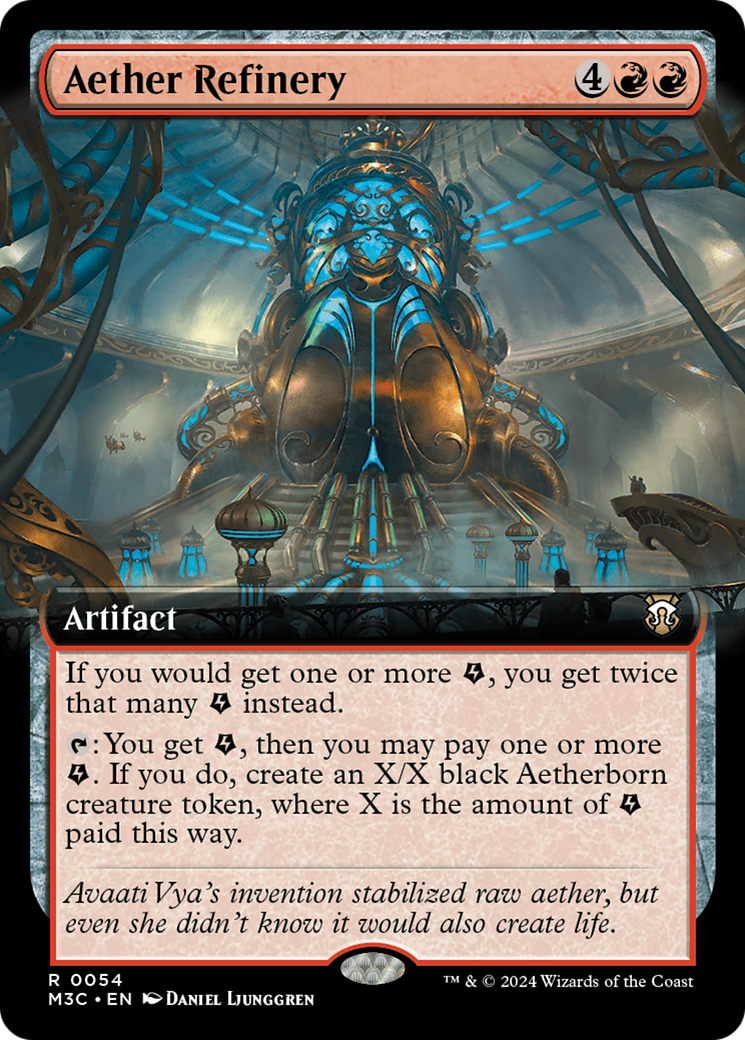 Aether Refinery (Extended Art) (Ripple Foil) [Modern Horizons 3 Commander] | Event Horizon Hobbies CA