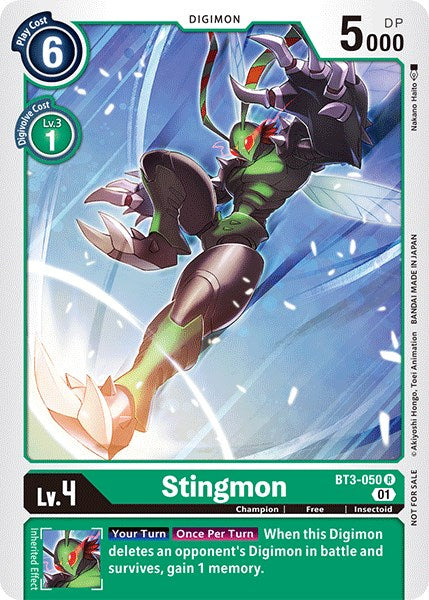 Stingmon [BT3-050] (Winner Pack Double Diamond) [Release Special Booster Promos] | Event Horizon Hobbies CA