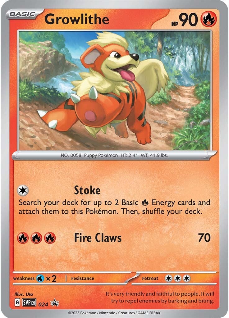 Growlithe (024) [Scarlet & Violet: Black Star Promos] | Event Horizon Hobbies CA