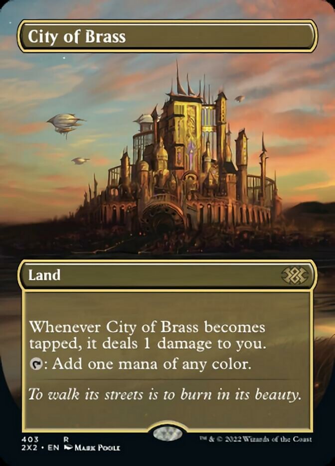 City of Brass (Borderless Alternate Art) [Double Masters 2022] | Event Horizon Hobbies CA