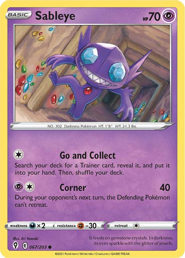 Sableye (067/203) [Sword & Shield: Evolving Skies] | Event Horizon Hobbies CA