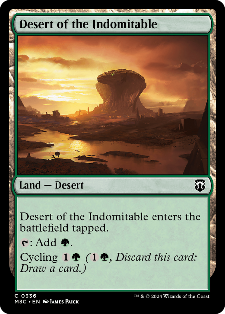 Desert of the Indomitable (Ripple Foil) [Modern Horizons 3 Commander] | Event Horizon Hobbies CA