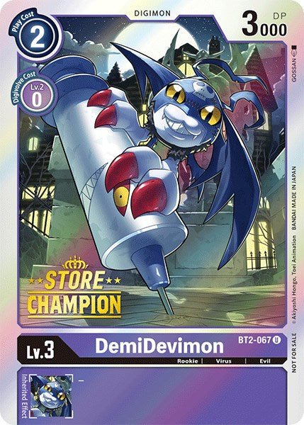 DemiDevimon [BT2-067] (Store Champion) [Release Special Booster Promos] | Event Horizon Hobbies CA