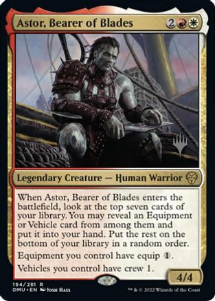 Astor, Bearer of Blades (Promo Pack) [Dominaria United Promos] | Event Horizon Hobbies CA