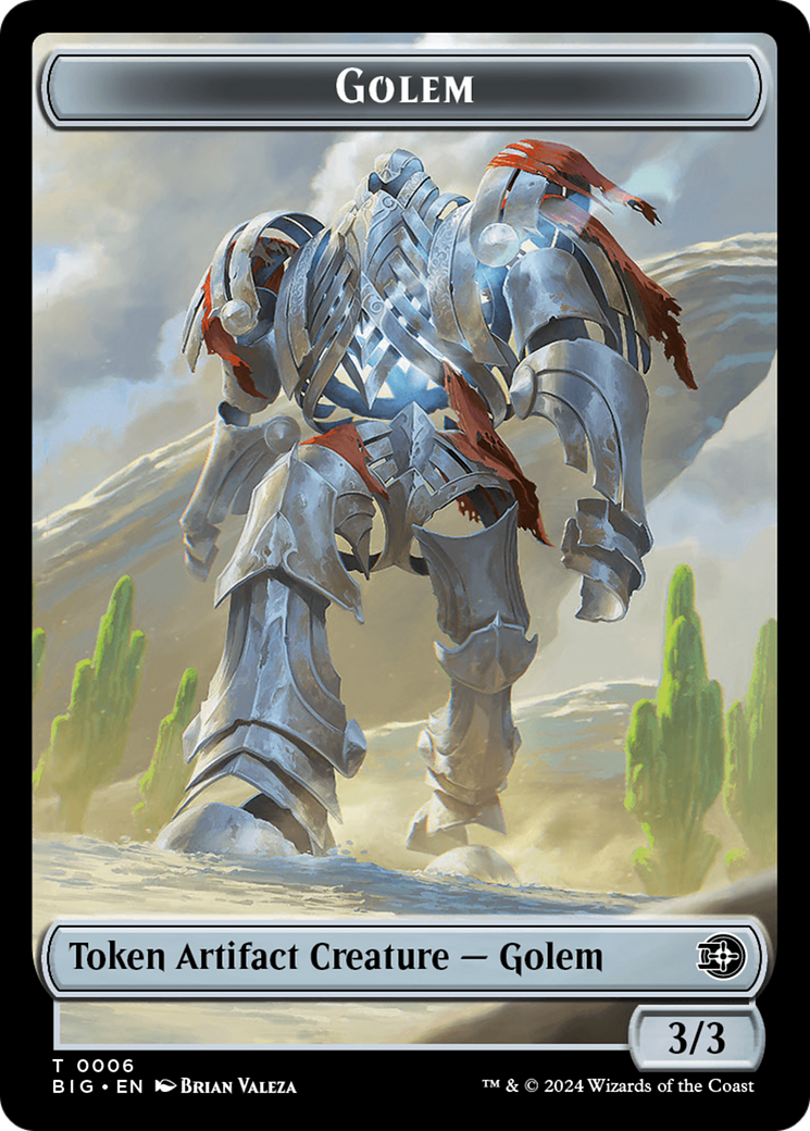 Golem Token [Outlaws of Thunder Junction: The Big Score Tokens] | Event Horizon Hobbies CA