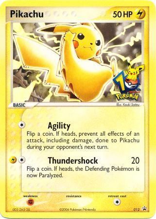 Pikachu (012) (10th Anniversary Promo) [Miscellaneous Cards] | Event Horizon Hobbies CA