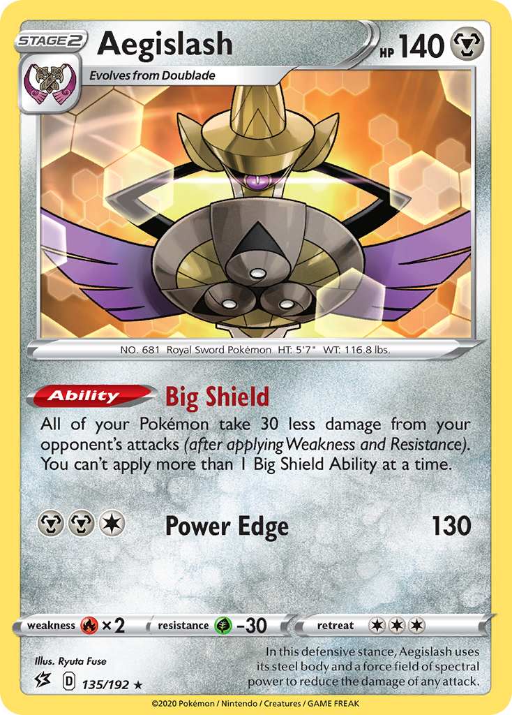 Aegislash (135/192) [Sword & Shield: Rebel Clash] | Event Horizon Hobbies CA