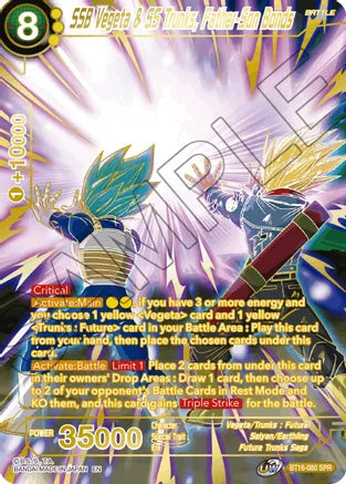 SSB Vegeta & SS Trunks, Father-Son Bonds (SPR) (BT16-080) [Realm of the Gods] | Event Horizon Hobbies CA