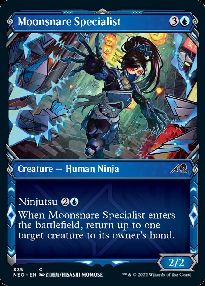 Moonsnare Specialist (Showcase Ninja) [Kamigawa: Neon Dynasty] | Event Horizon Hobbies CA