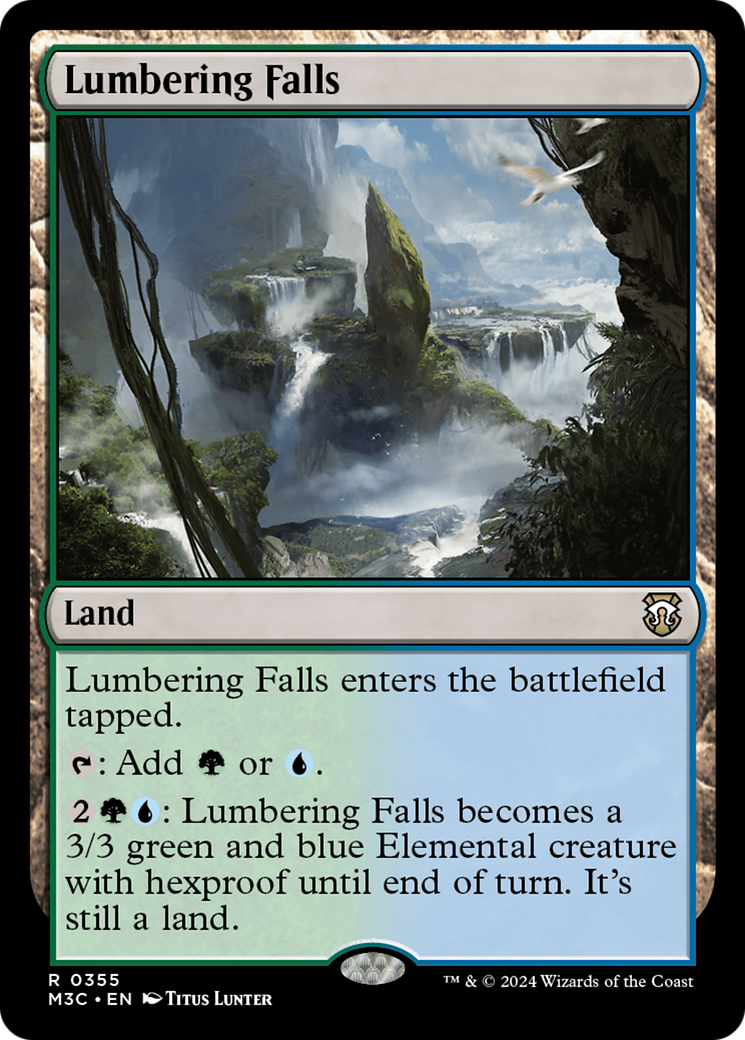 Lumbering Falls (Ripple Foil) [Modern Horizons 3 Commander] | Event Horizon Hobbies CA