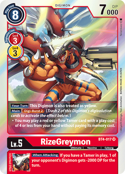 RizeGreymon [BT4-017] [Great Legend] | Event Horizon Hobbies CA