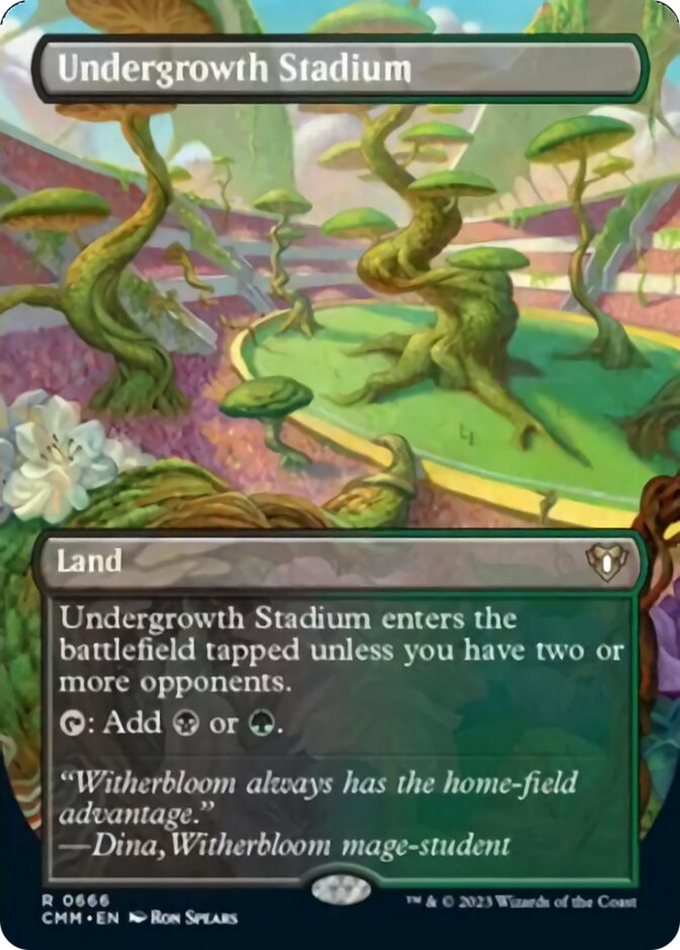 Undergrowth Stadium (Borderless Alternate Art) [Commander Masters] | Event Horizon Hobbies CA