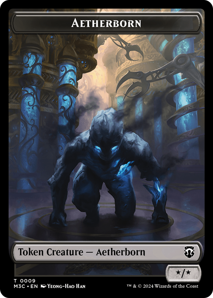 Aetherborn (Ripple Foil) // Servo Double-Sided Token [Modern Horizons 3 Commander Tokens] | Event Horizon Hobbies CA