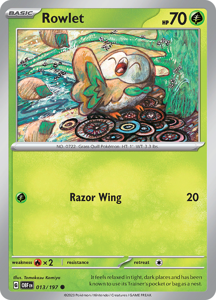 Rowlet (013/197) [Scarlet & Violet: Obsidian Flames] | Event Horizon Hobbies CA