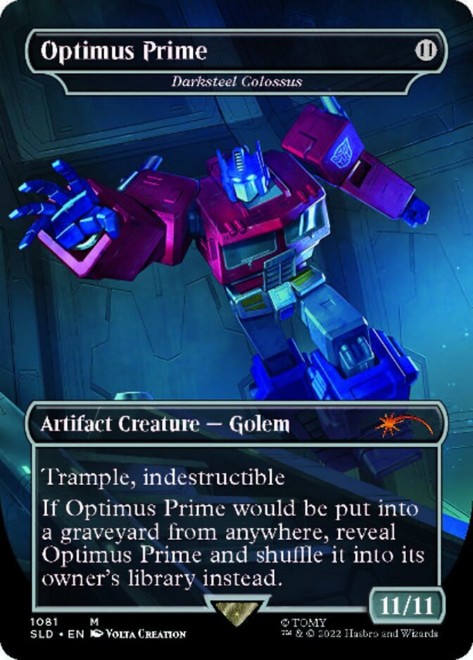 Darksteel Colossus - Optimus Prime (Borderless) [Secret Lair Drop Series] | Event Horizon Hobbies CA