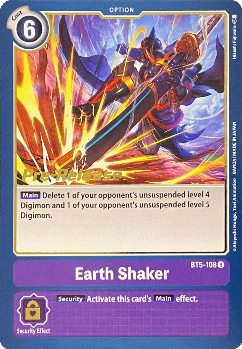 Earth Shaker [BT5-108] [Battle of Omni Pre-Release Promos] | Event Horizon Hobbies CA