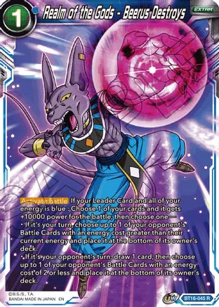 Realm of the Gods - Beerus Destroys (BT16-045) [Realm of the Gods] | Event Horizon Hobbies CA