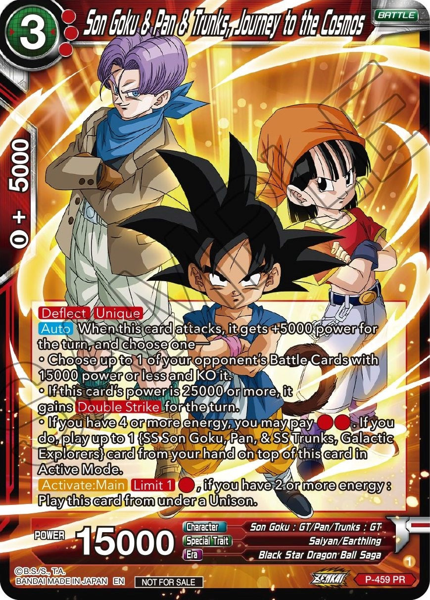 Son Goku & Pan & Trunks, Journey to the Cosmos (Z03 Dash Pack) (P-459) [Promotion Cards] | Event Horizon Hobbies CA