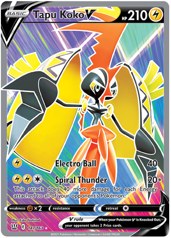 Tapu Koko V (147/163) [Sword & Shield: Battle Styles] | Event Horizon Hobbies CA