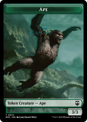 Ape (Ripple Foil) // Plant Double-Sided Token [Modern Horizons 3 Commander Tokens] | Event Horizon Hobbies CA