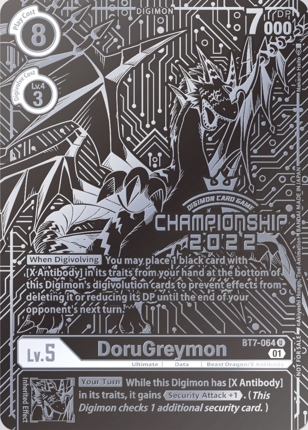 DoruGreymon [BT7-064] (2022 Championship Finals 2nd Place) [Next Adventure Promos] | Event Horizon Hobbies CA