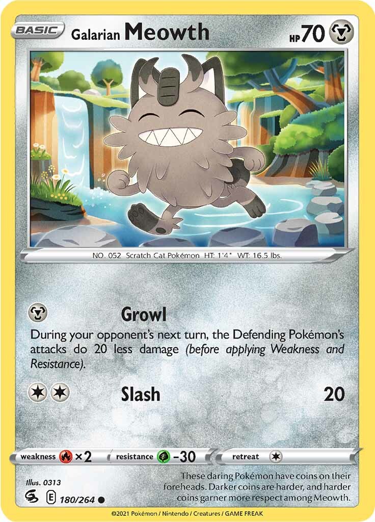 Galarian Meowth (180/264) [Sword & Shield: Fusion Strike] | Event Horizon Hobbies CA