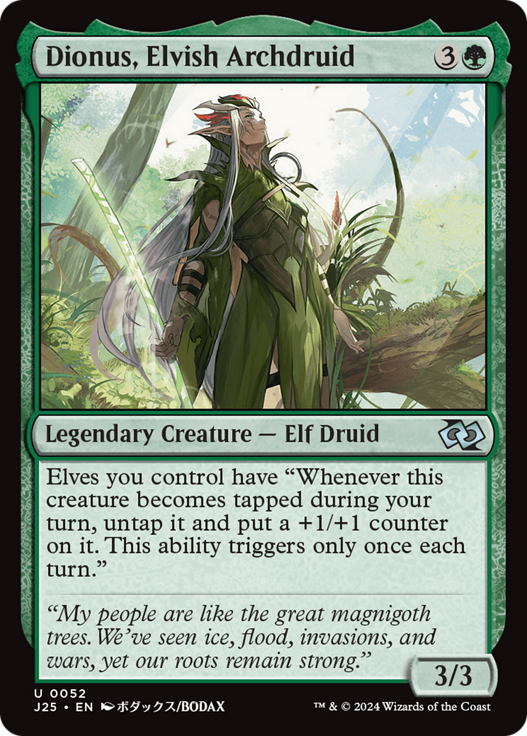 Dionus, Elvish Archdruid (Anime) [Foundations Jumpstart] | Event Horizon Hobbies CA