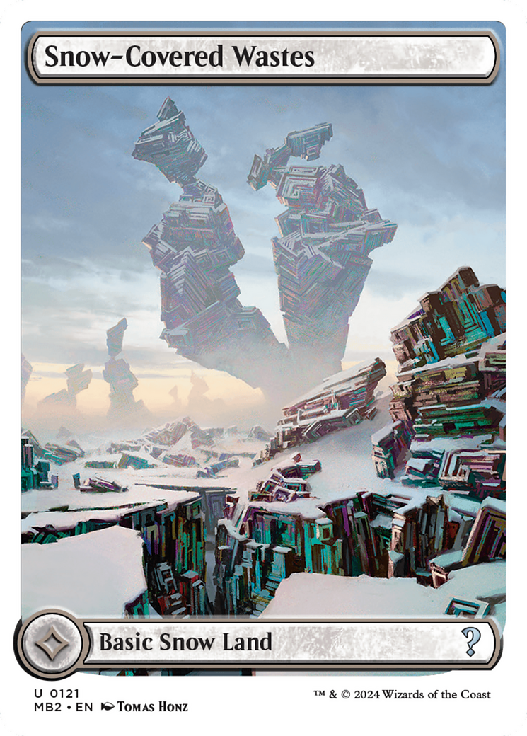 Snow-Covered Wastes (White Border) [Mystery Booster 2] | Event Horizon Hobbies CA