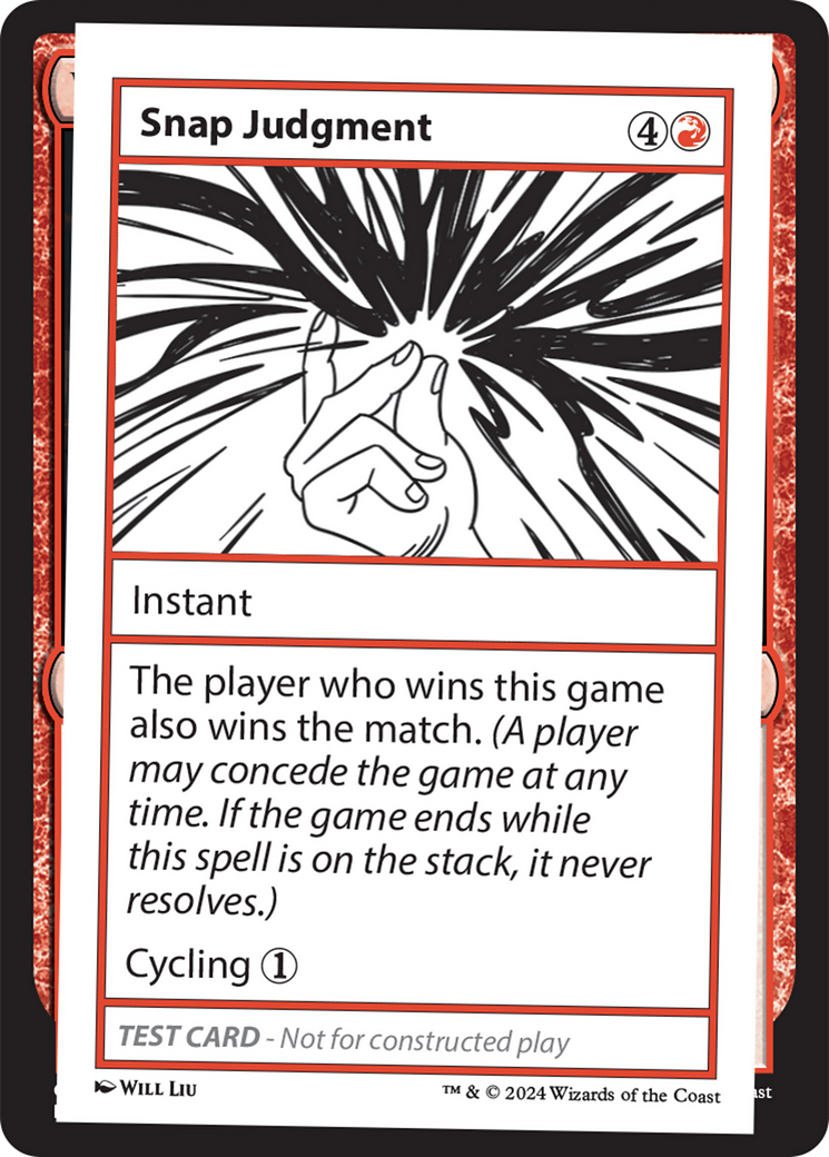 Snap Judgment [Mystery Booster 2 Playtest Cards] | Event Horizon Hobbies CA