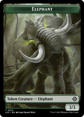 Elephant // Dinosaur (0010) Double-Sided Token [The Lost Caverns of Ixalan Commander Tokens] | Event Horizon Hobbies CA