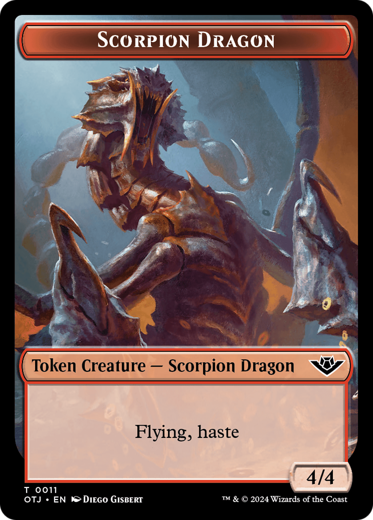 Scorpion Dragon // Plot Double-Sided Token [Outlaws of Thunder Junction Tokens] | Event Horizon Hobbies CA