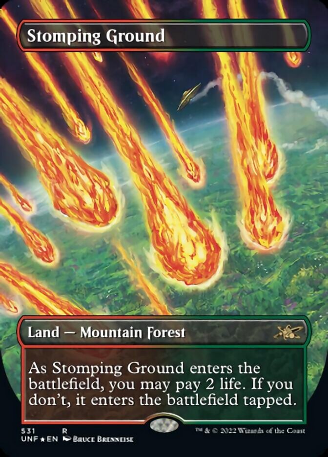 Stomping Ground (Borderless) (Galaxy Foil) [Unfinity] | Event Horizon Hobbies CA