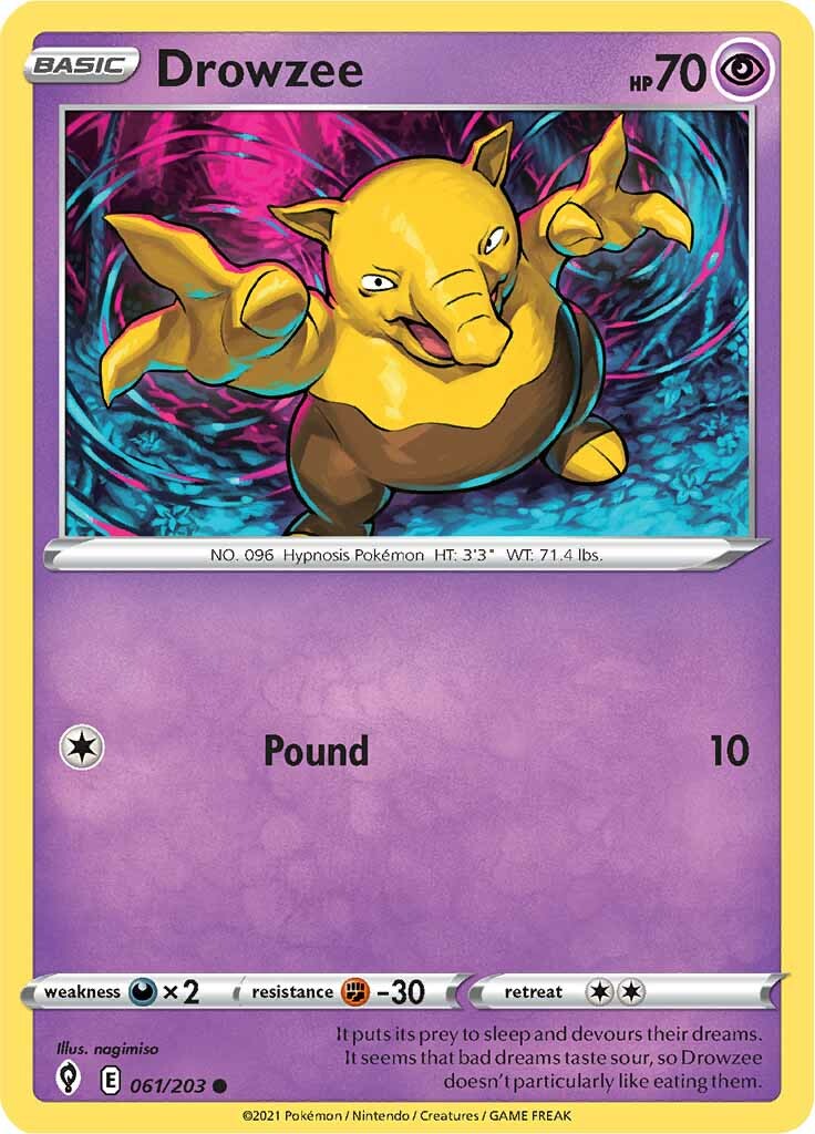 Drowzee (061/203) [Sword & Shield: Evolving Skies] | Event Horizon Hobbies CA