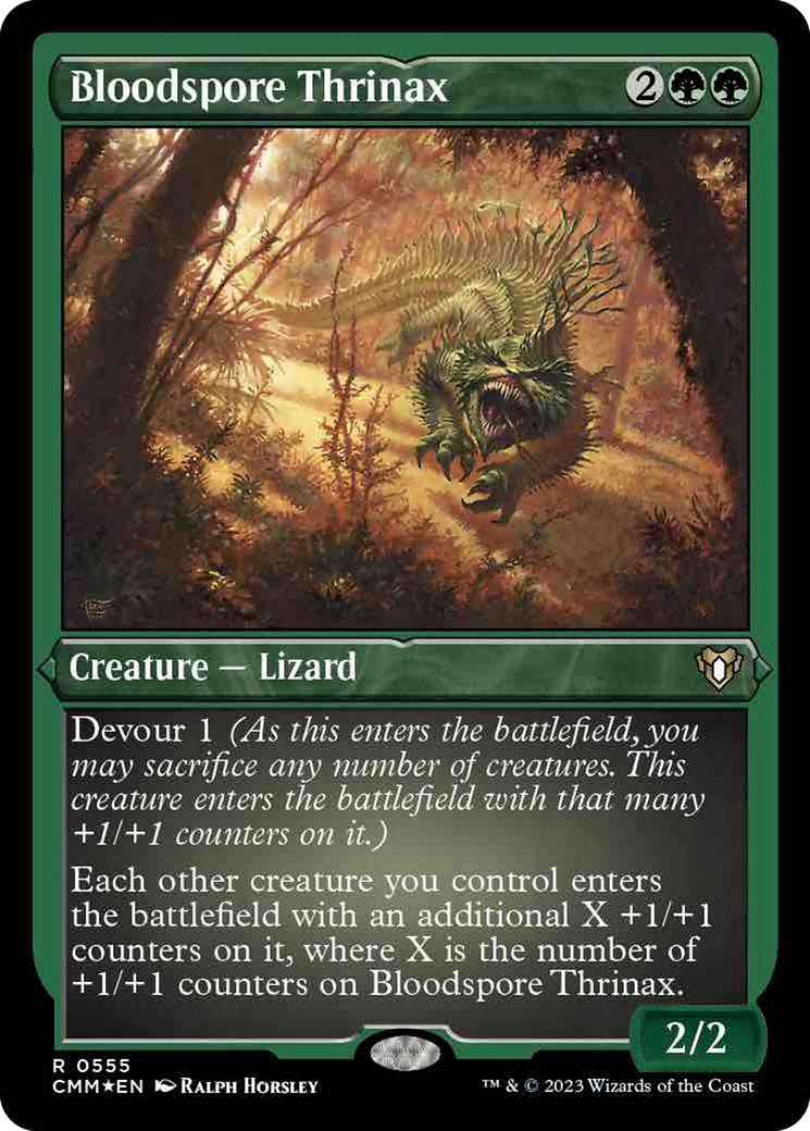 Bloodspore Thrinax (Foil Etched) [Commander Masters] | Event Horizon Hobbies CA