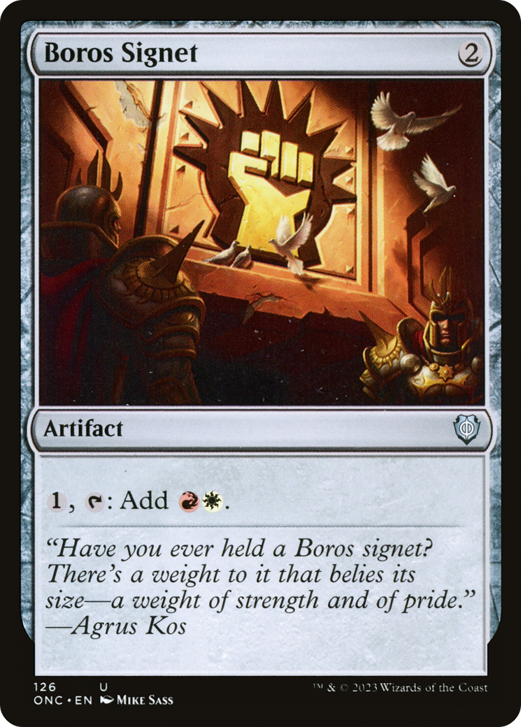 Boros Signet [Phyrexia: All Will Be One Commander] | Event Horizon Hobbies CA