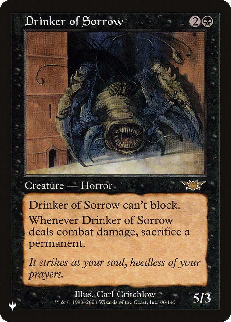 Drinker of Sorrow [The List] | Event Horizon Hobbies CA