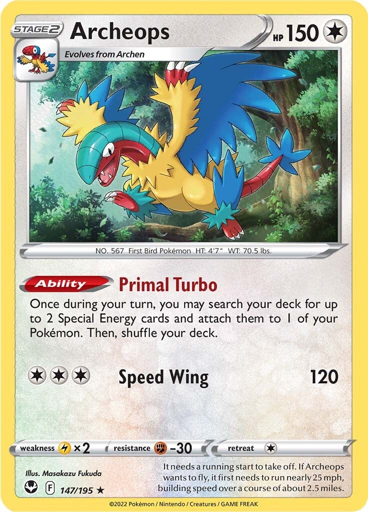 Archeops (147/195) (Theme Deck Exclusive) [Sword & Shield: Silver Tempest] | Event Horizon Hobbies CA