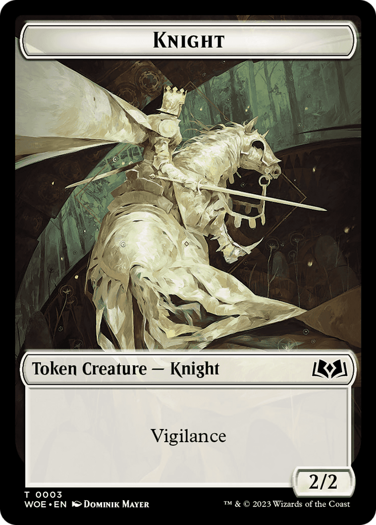 Knight // Food (0013) Double-Sided Token [Wilds of Eldraine Tokens] | Event Horizon Hobbies CA