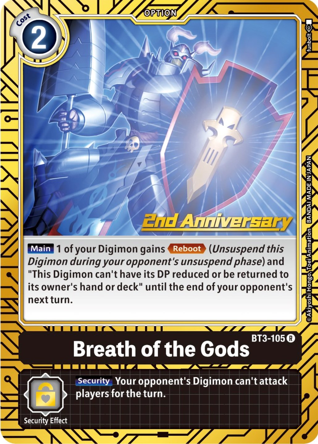 Breath of the Gods [BT3-105] (2nd Anniversary Card Set) [Release Special Booster Promos] | Event Horizon Hobbies CA