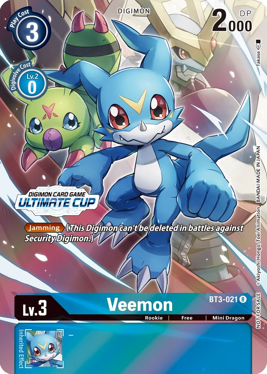 Veemon [BT3-021] (April Ultimate Cup 2022) [Release Special Booster Promos] | Event Horizon Hobbies CA